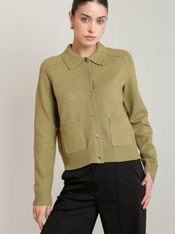 Black Tape Ribbed Cardigan Sweater
