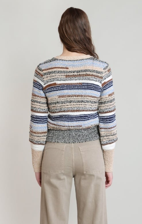 Dex Melange Striped Cardigan