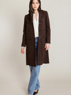 Black Tape Suede Coat