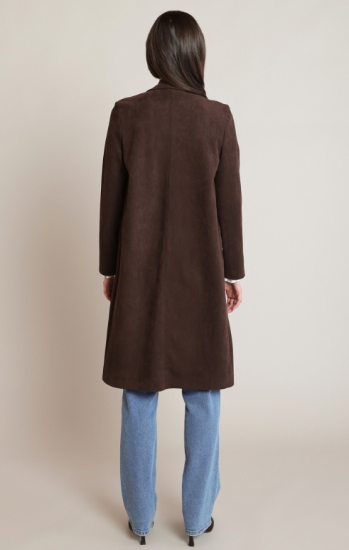 Black Tape Suede Coat