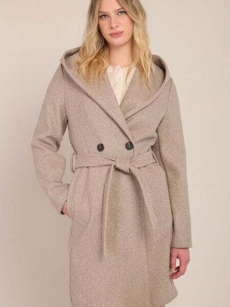 Room 34 Belted Hooded Coat