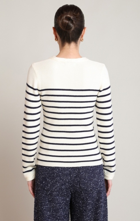 Black Tape Stripe Sweater Top