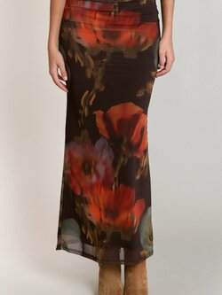 Dex Mesh Floral Skirt