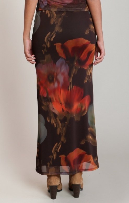 Dex Mesh Floral Skirt