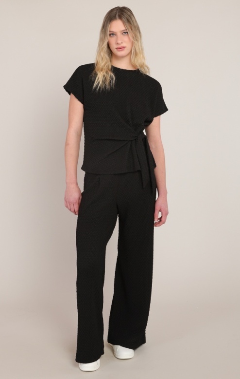 Room 34 Textured Wide Leg Pants