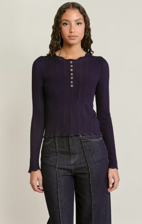 Dex Henley Sweater Top