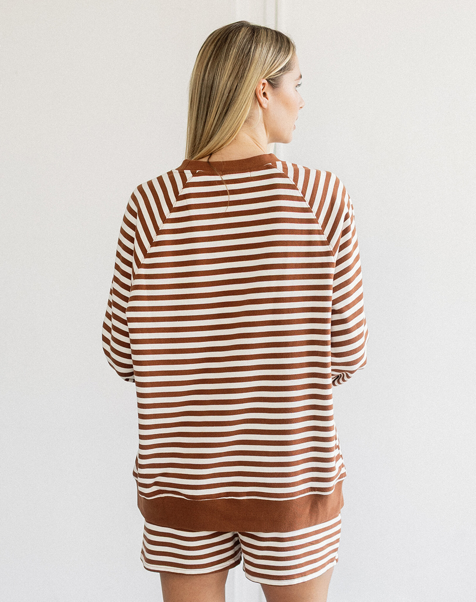 Brunette The Label Striped Crew