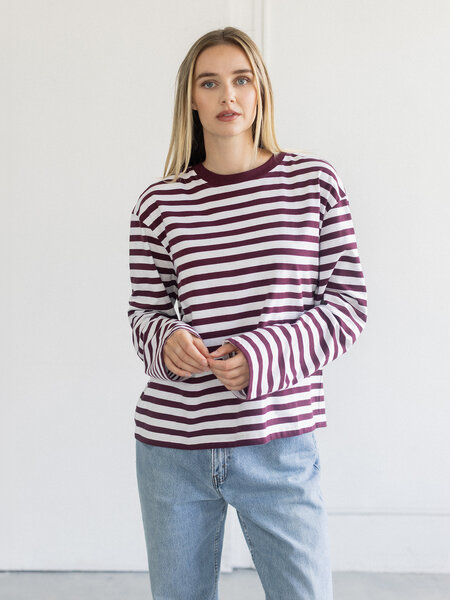 Brunette The Label Long Sleeve Boxy Tee