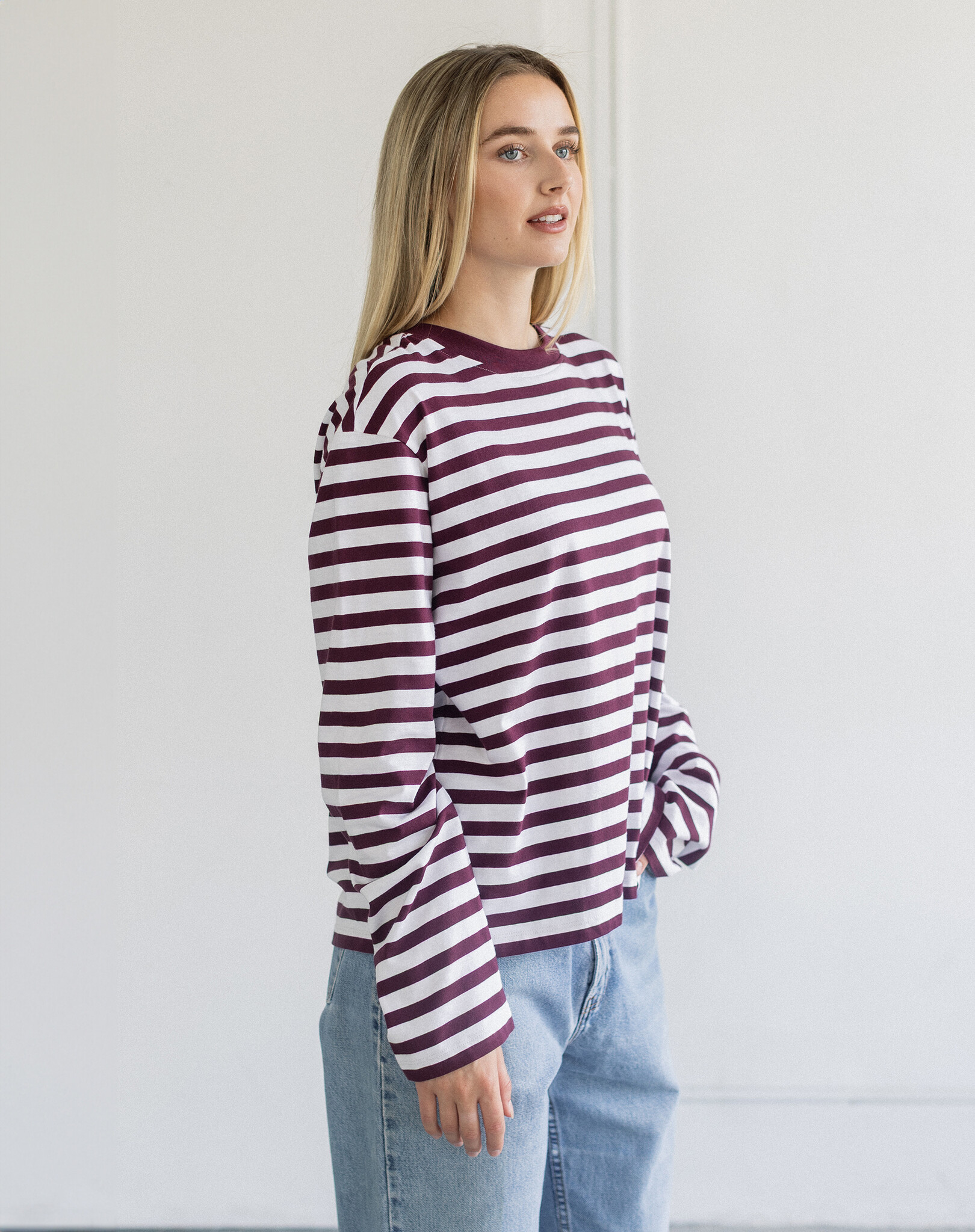 Brunette The Label Long Sleeve Boxy Tee