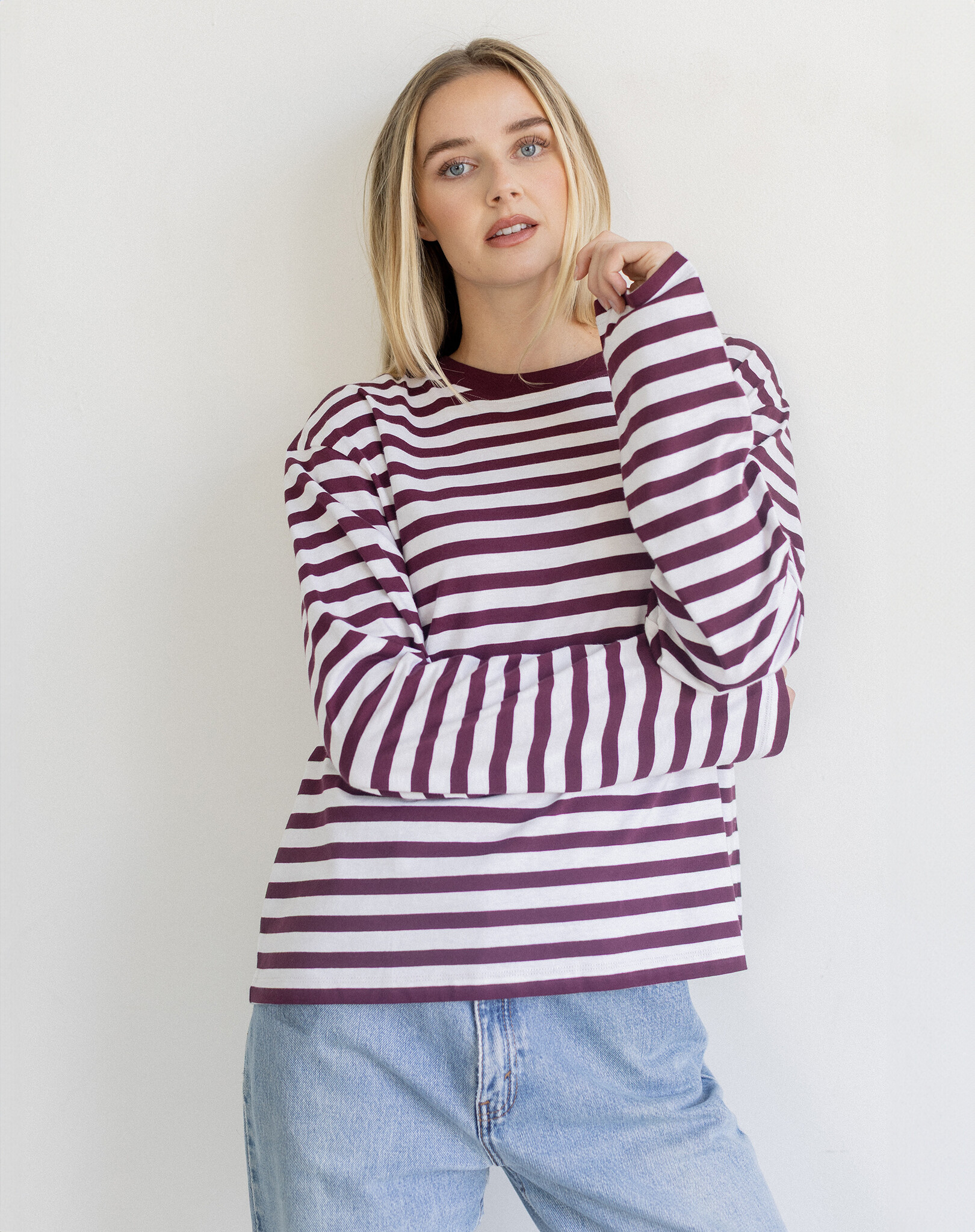 Brunette The Label Long Sleeve Boxy Tee
