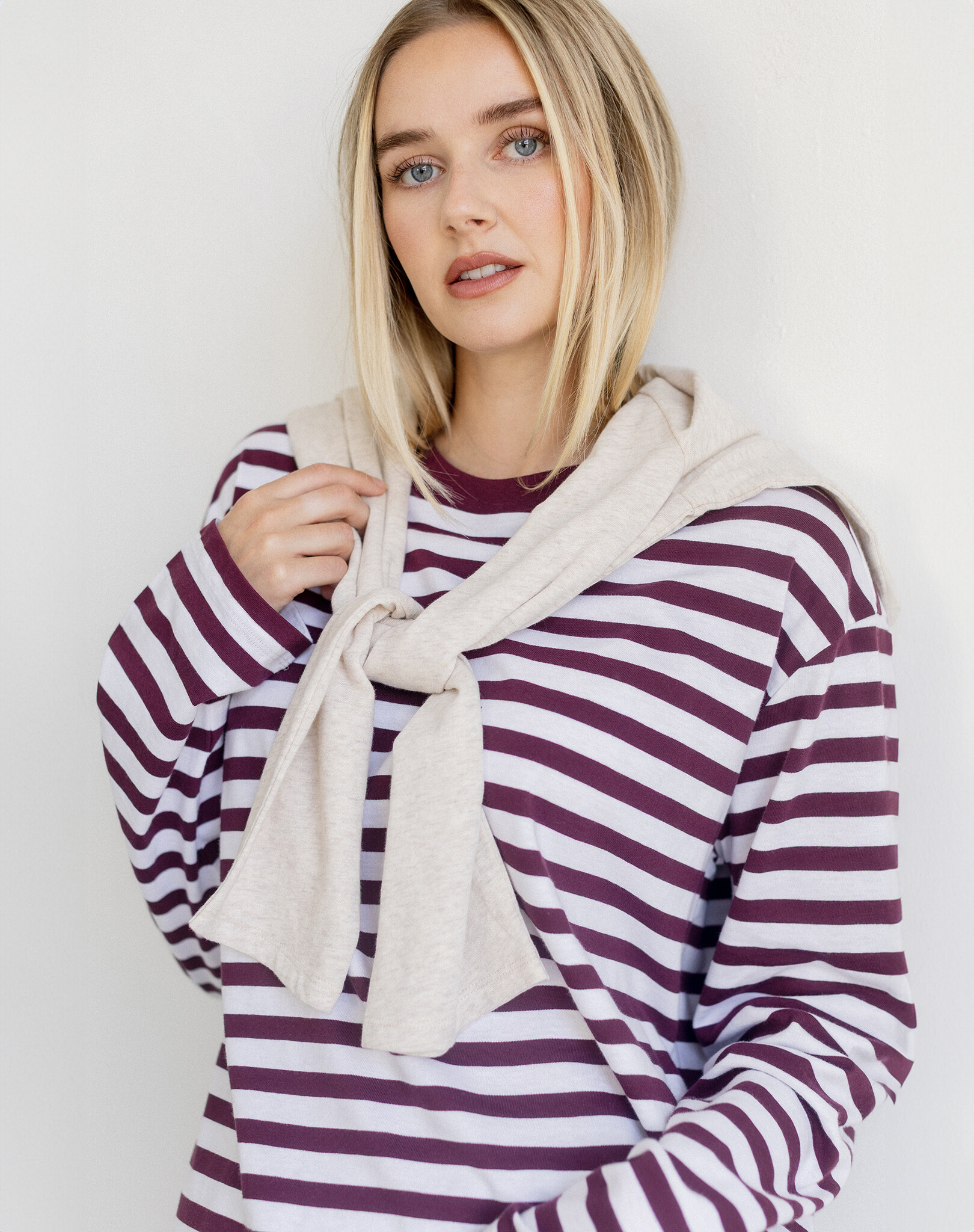Brunette The Label Long Sleeve Boxy Tee