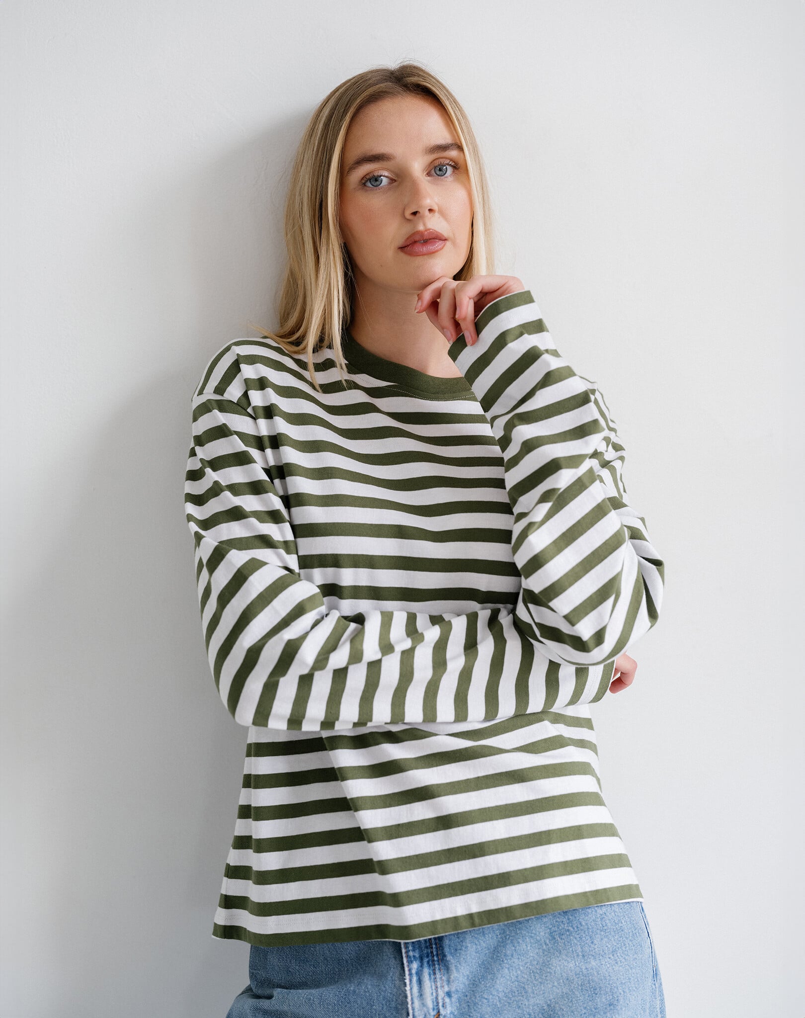 Brunette The Label Long Sleeve Boxy Tee