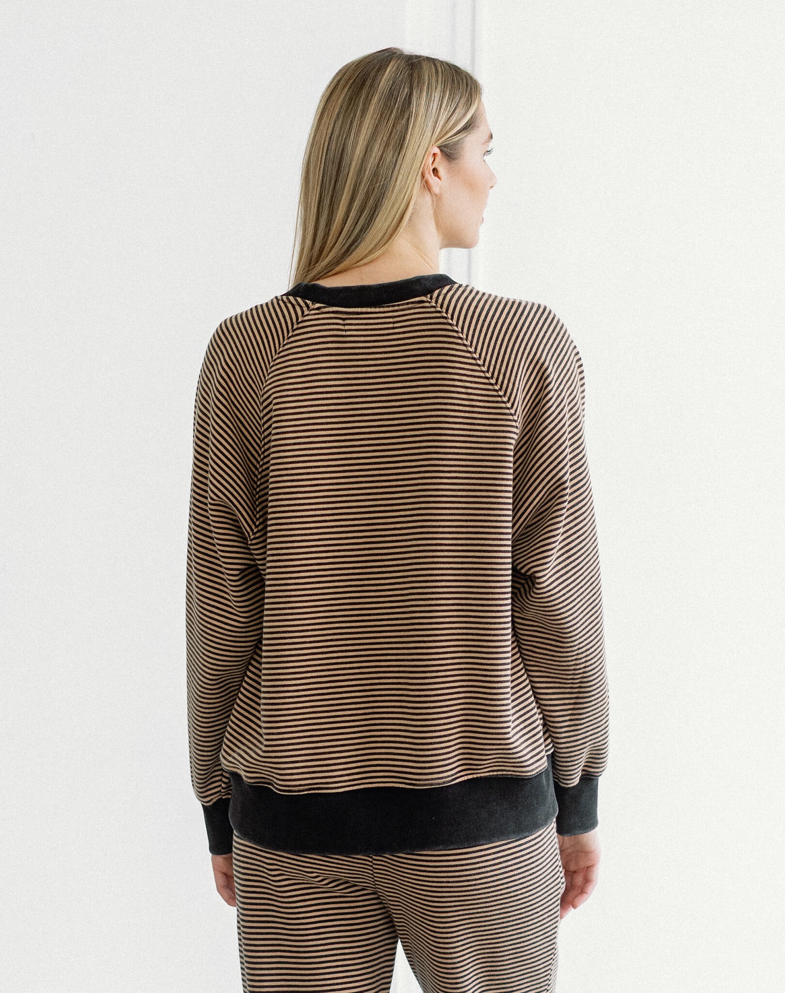 Brunette The Label Mini Striped Crew