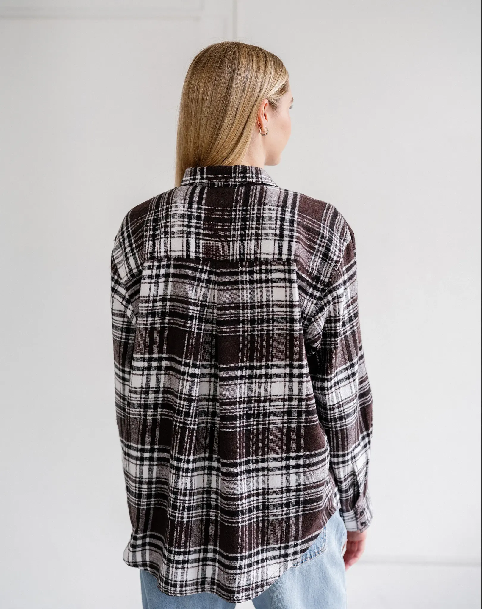 Brunette The Label Plaid Button Up Shirt