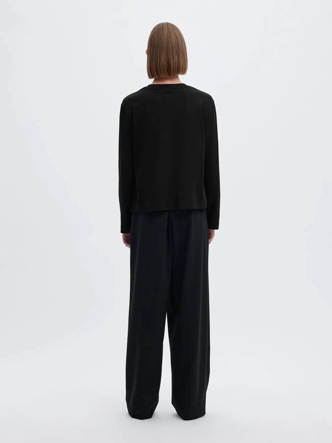 Selected Essential Long Sleeve Boxy Tee