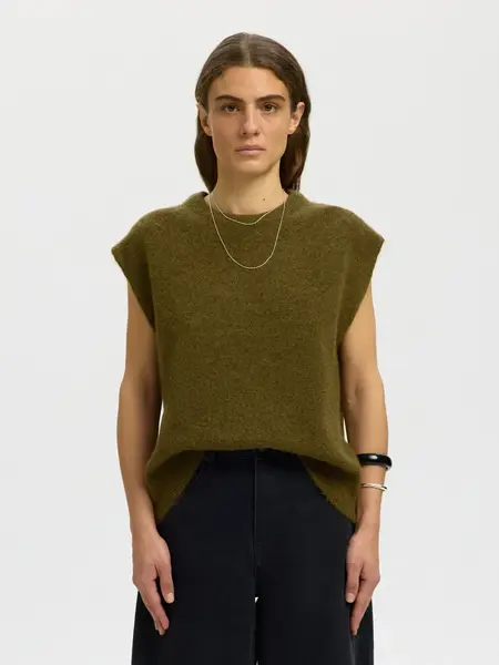 Selected Lulu Short Sleeve Knit Vest