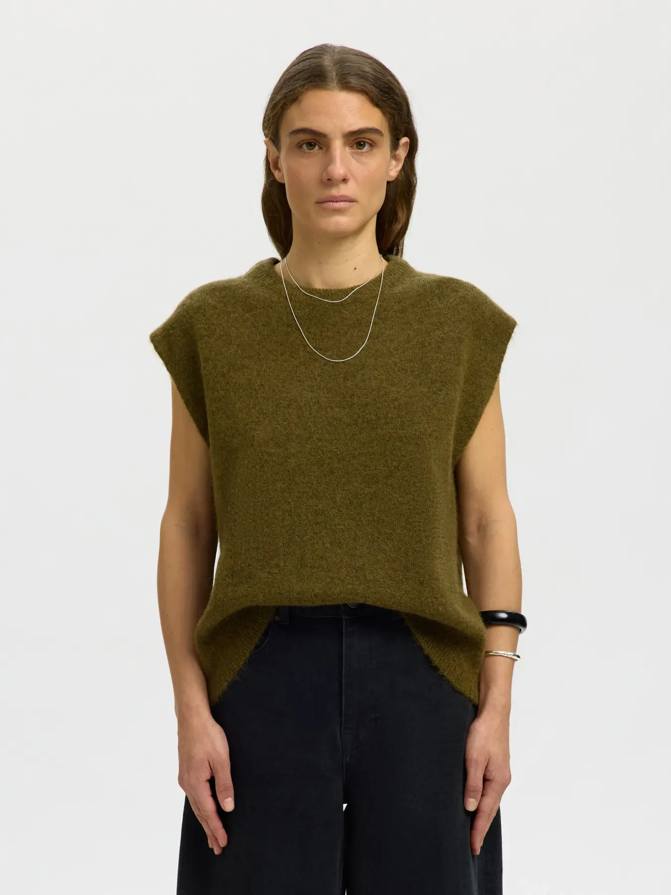 Selected Lulu Short Sleeve Knit Vest