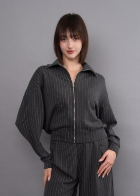 RD Style Mauritz Striped Soft Knit Zip Up
