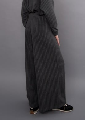 RD Style Caressa Striped Soft Knit Wide Leg Pants