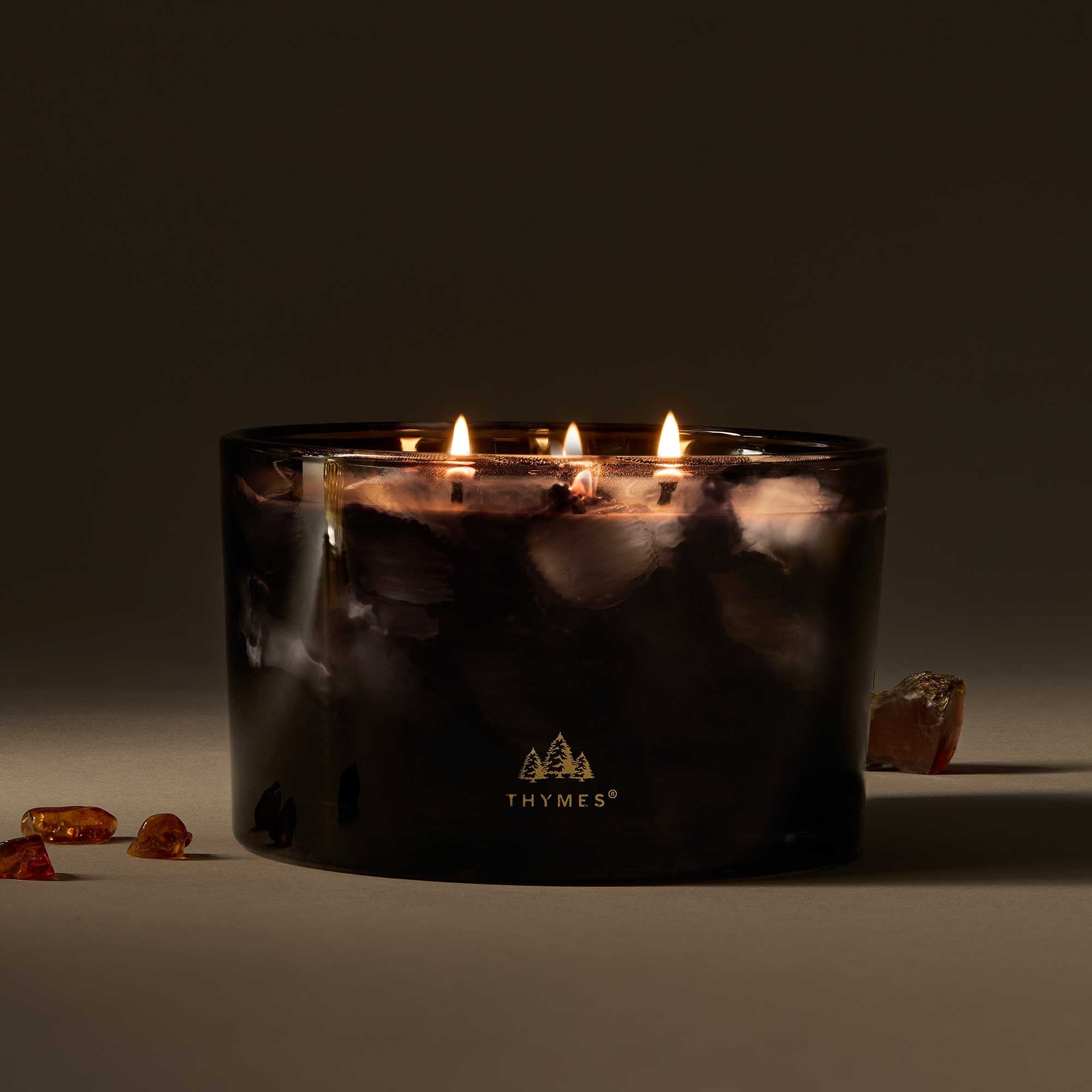 Thymes Poured Candle 3-Wick Noir Woods 18oz