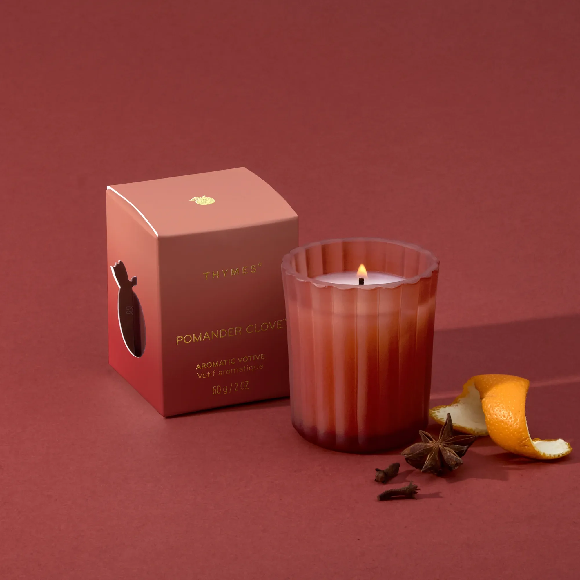 Thymes Votive Candle Pomander Clove 2oz
