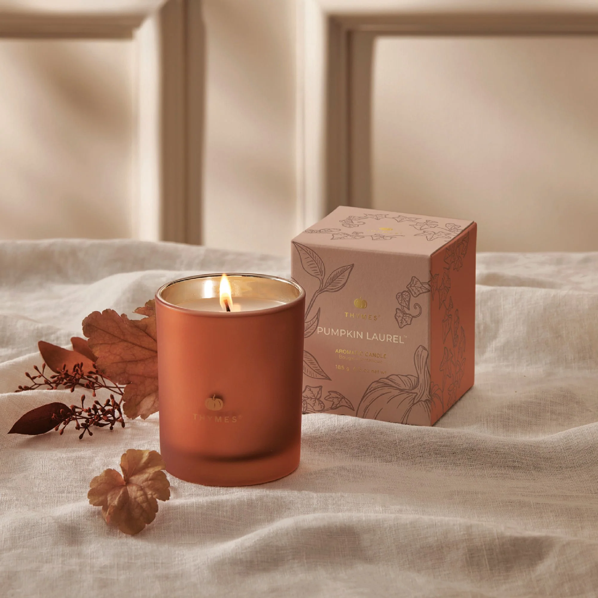Thymes Aromatic Candle Pumpkin Laurel 6.5oz