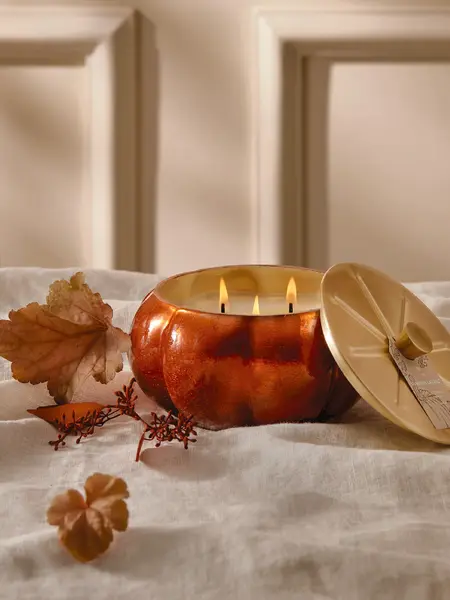 Thymes Poured Candle Pumpkin Laurel Large 15oz