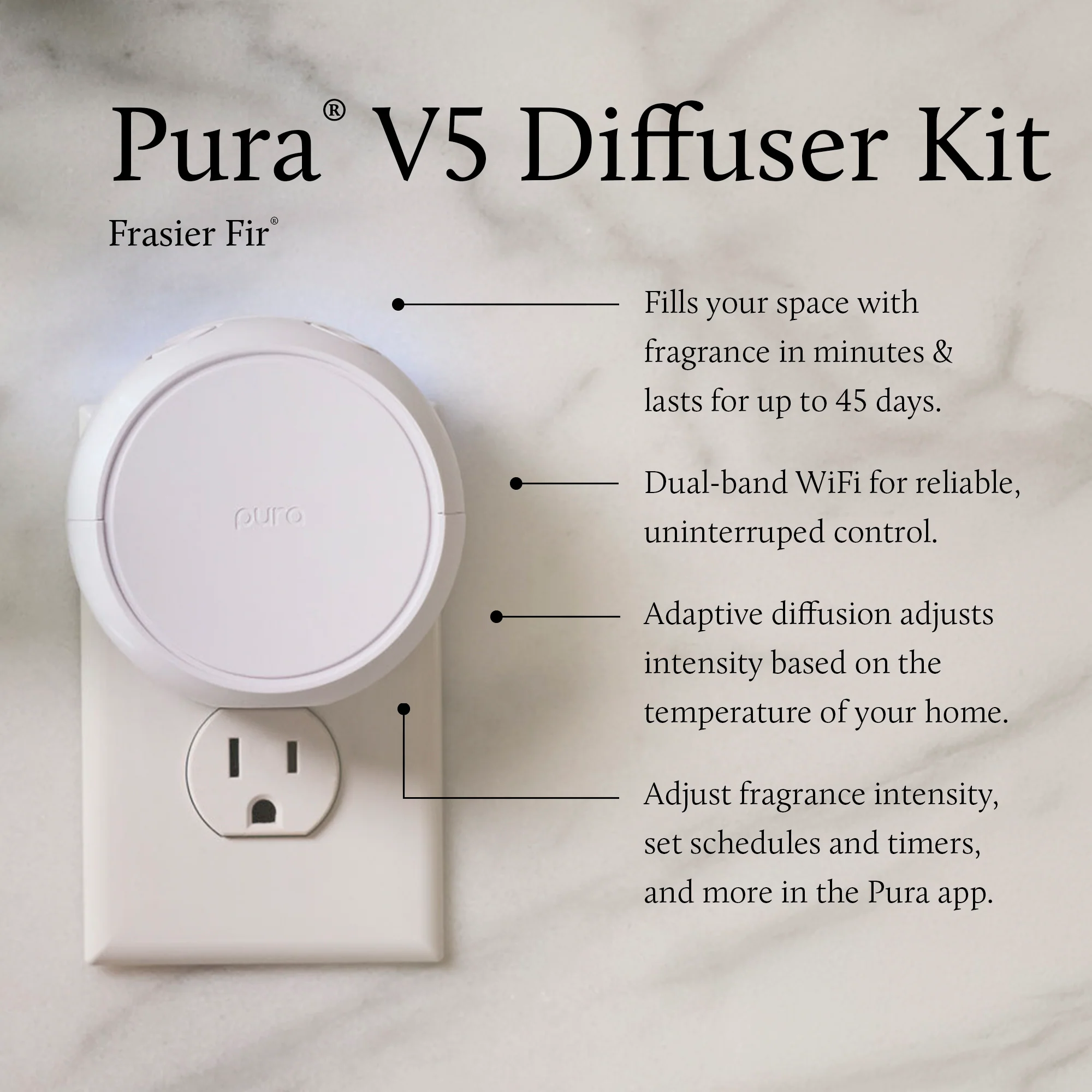 Thymes Pura Diffuser V4 Kit Frasier Fir
