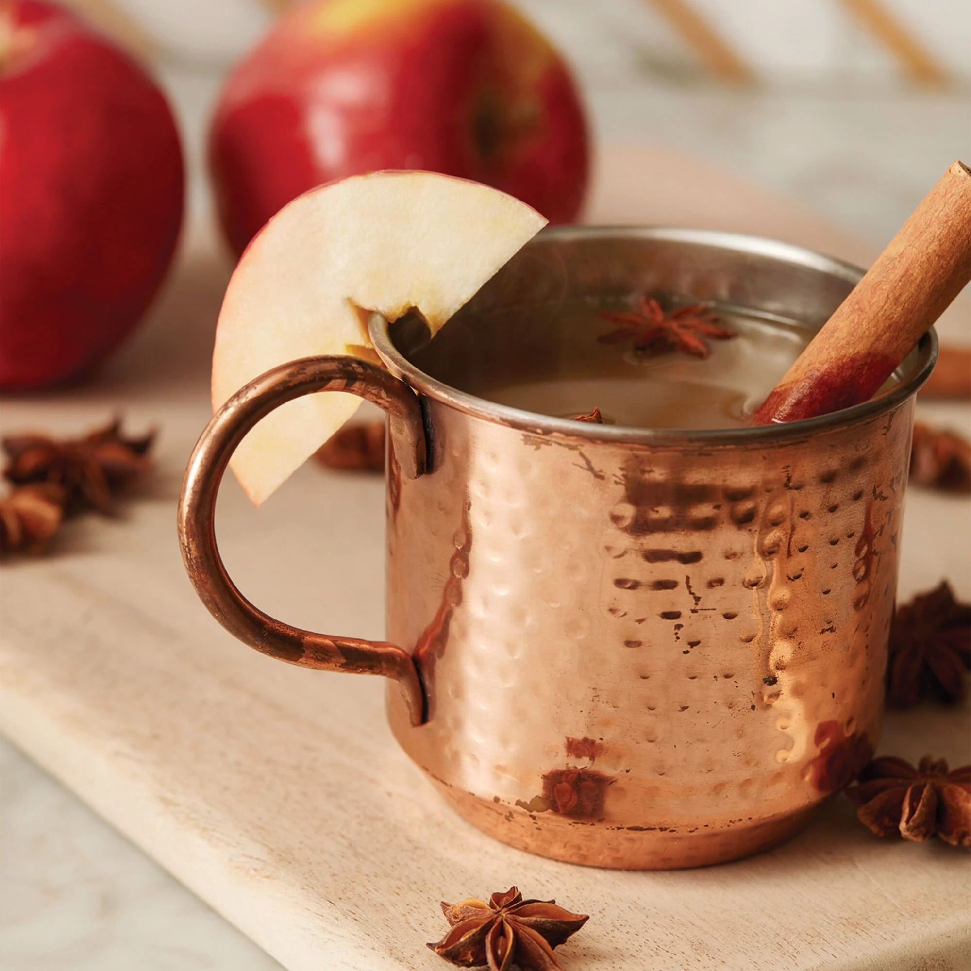 Thymes Poured Candle Copper Mug Simmered Cider