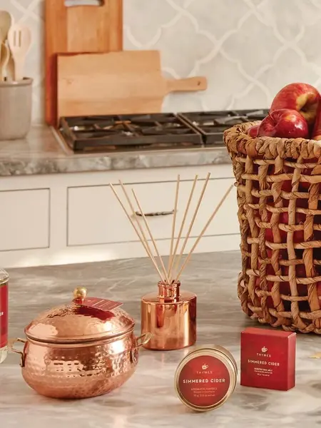 Thymes Poured Candle Travel Tin Simmered Cider