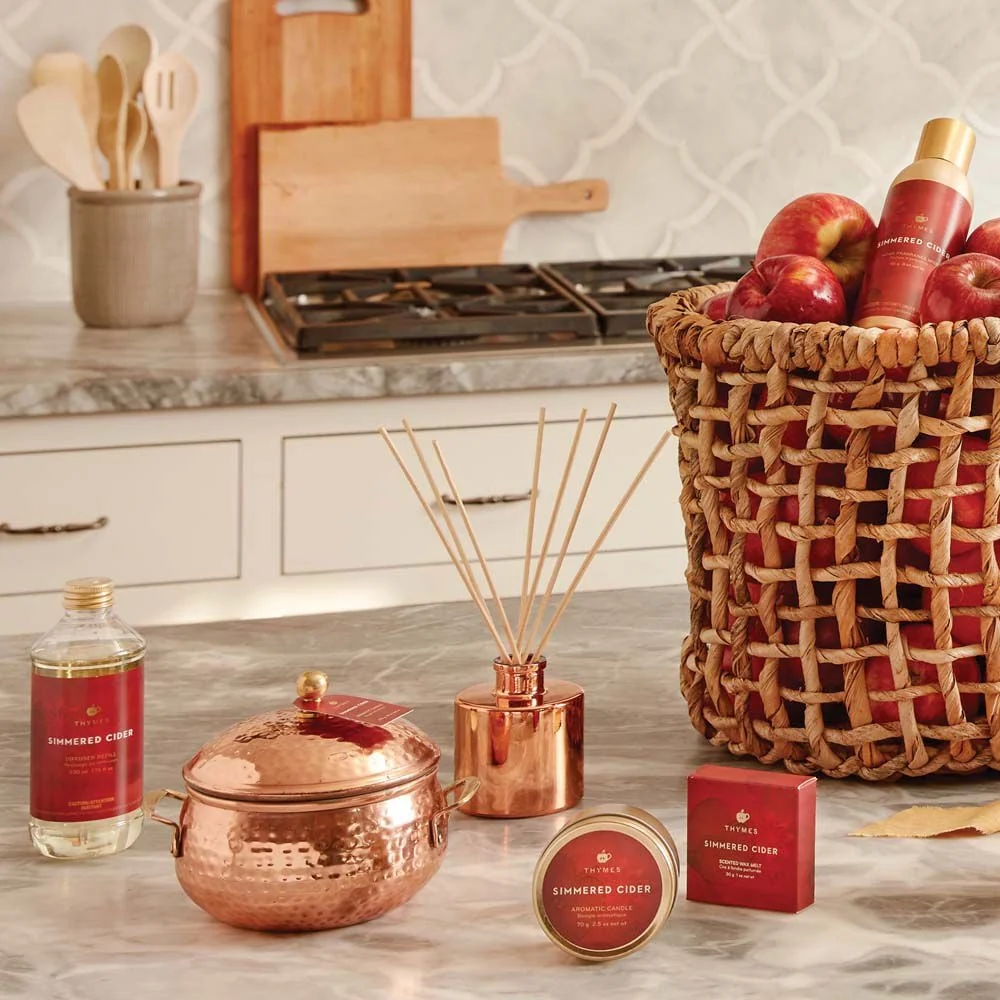 Thymes Poured Candle Travel Tin Simmered Cider