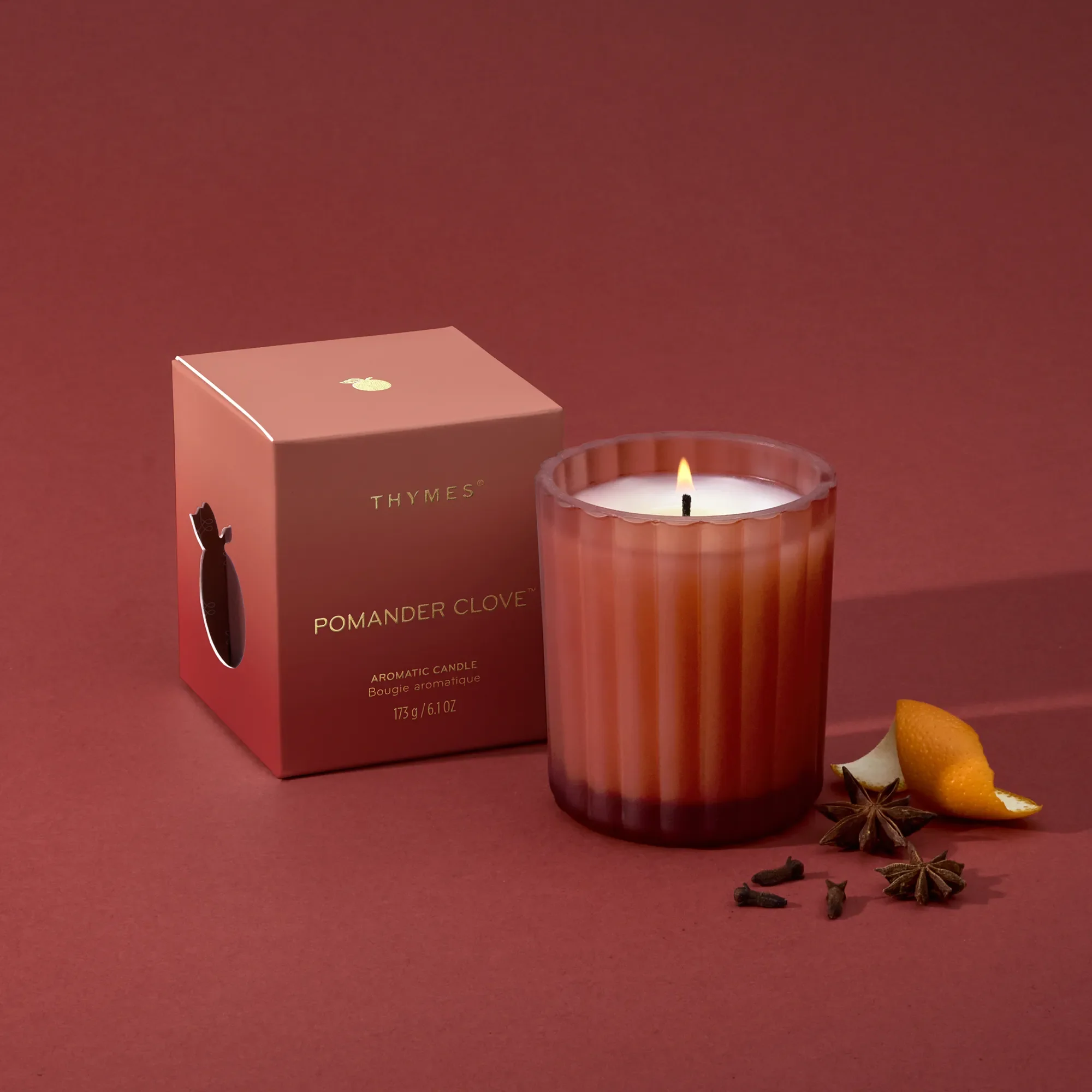 Thymes Boxed Candle Pomander Clove 6.5oz