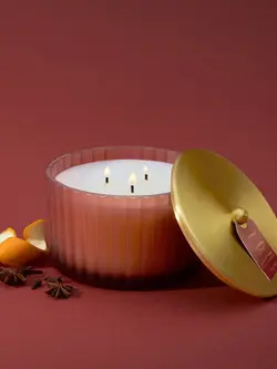 Thymes Poured Candle 3-Wick Pomander Clove 18oz
