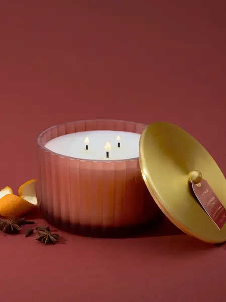 Thymes Poured Candle 3-Wick Pomander Clove 18oz