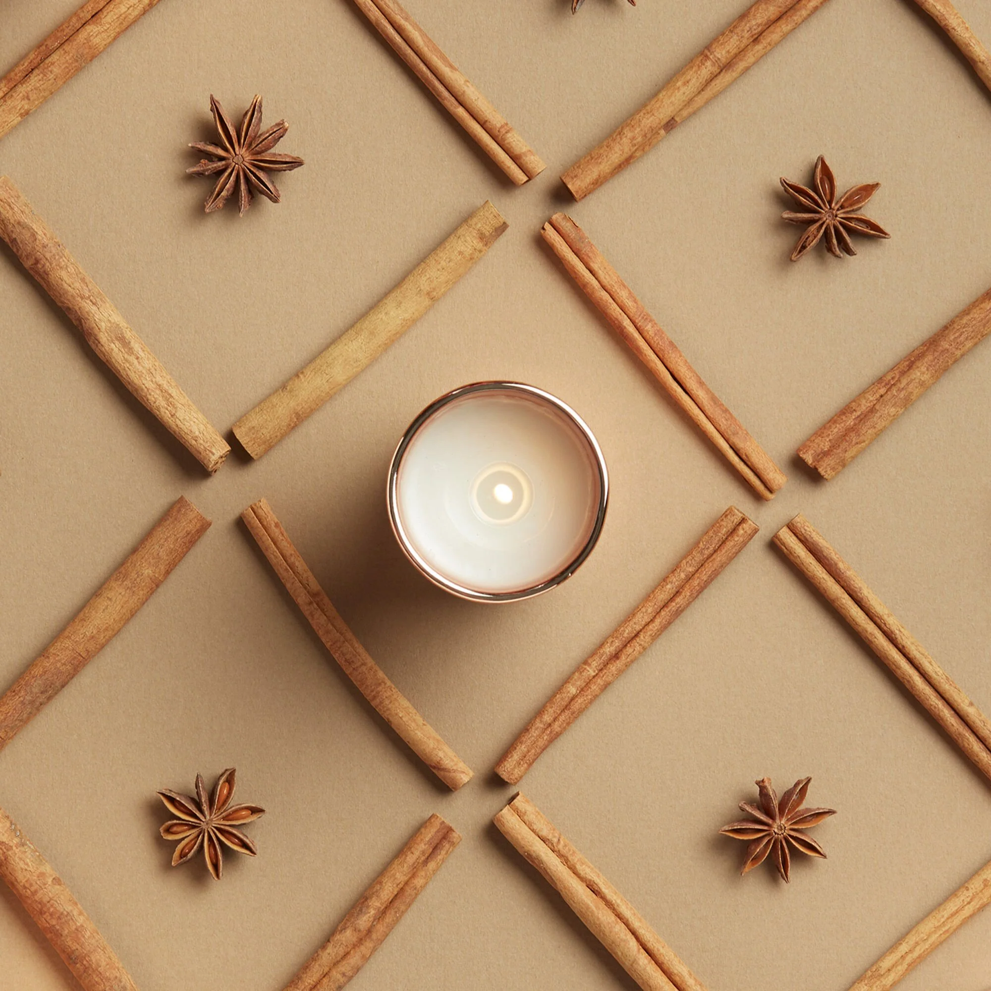 Thymes Metallic Poured Candle Simmered Cider