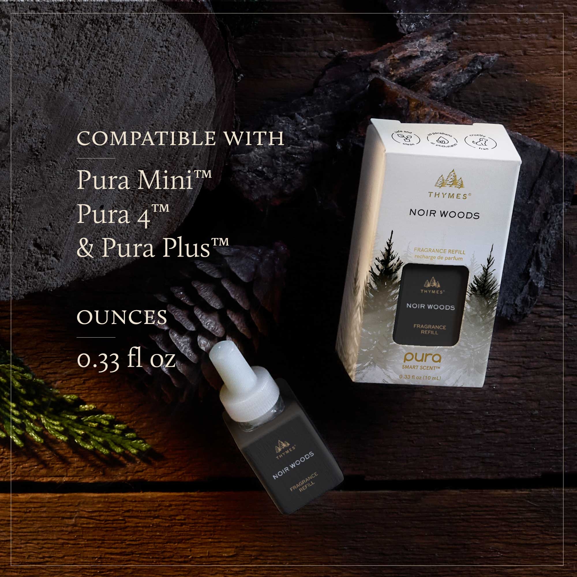 Thymes Pura Diffuser Refill Noir Woods