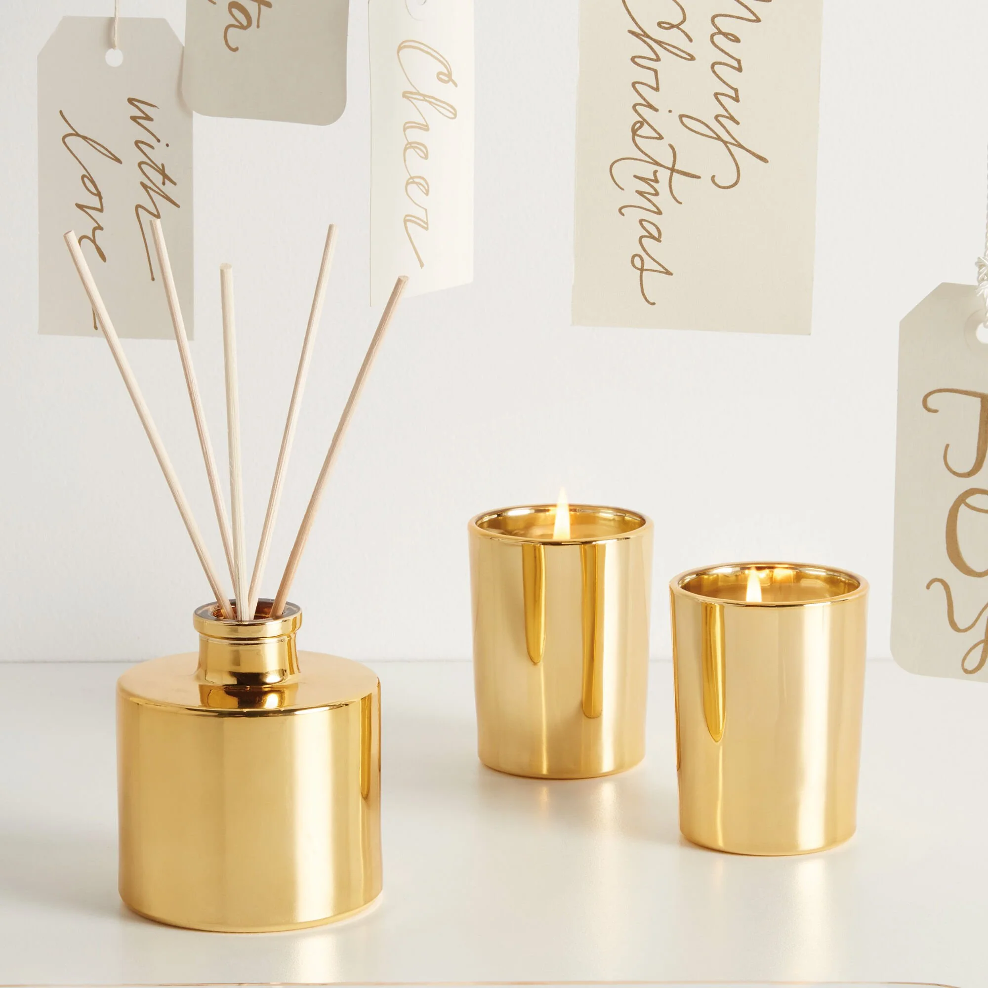 Thymes Reed Diffuser Petite Gold Frasier Fir
