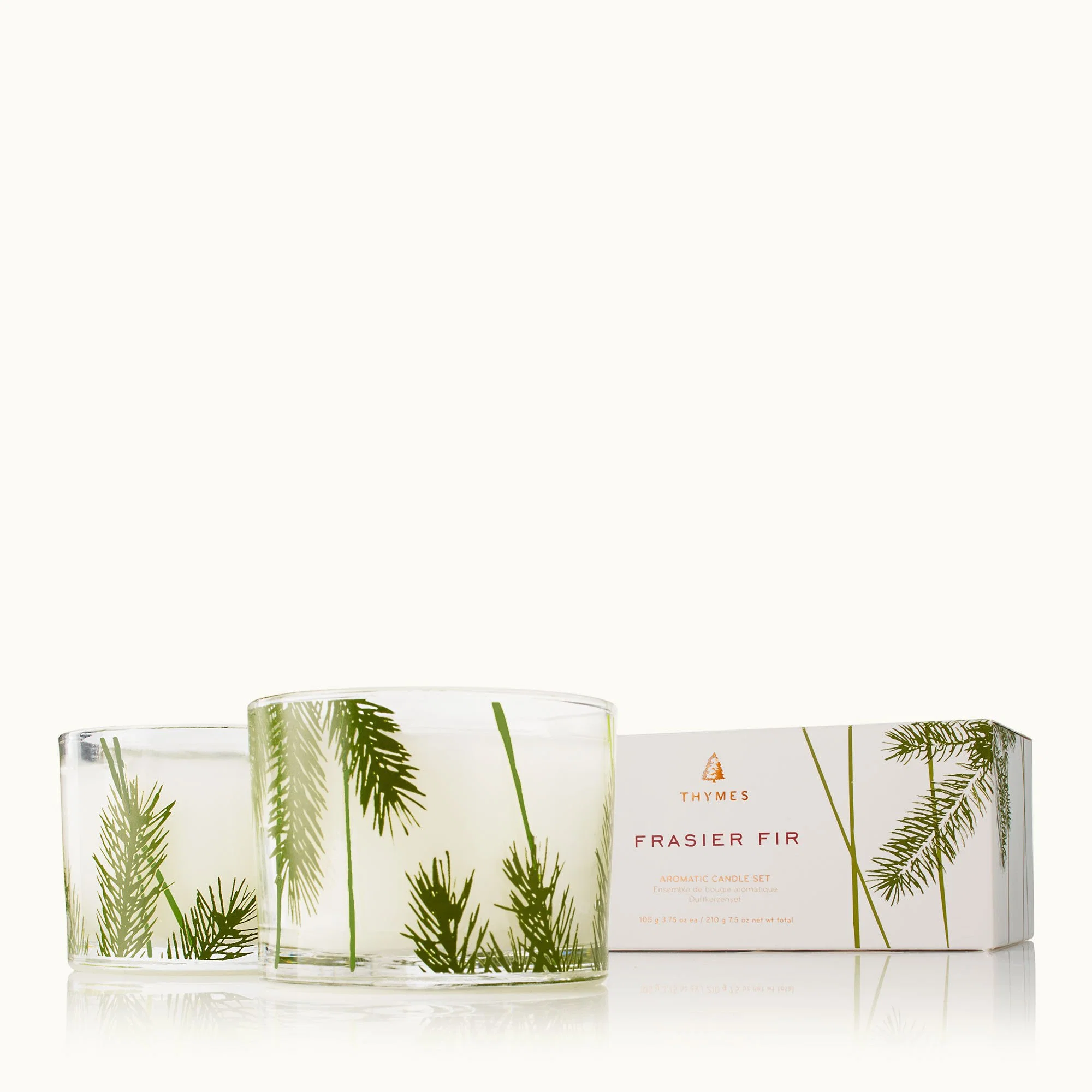 Thymes Poured Candle Set Pine Needle Design Frasier Fir