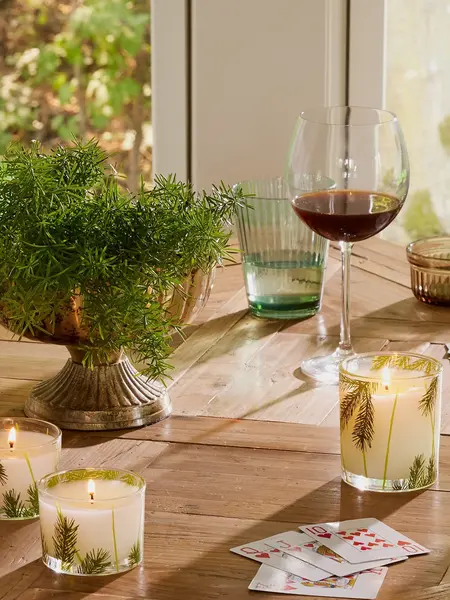 Thymes Poured Candle Set Pine Needle Design Frasier Fir