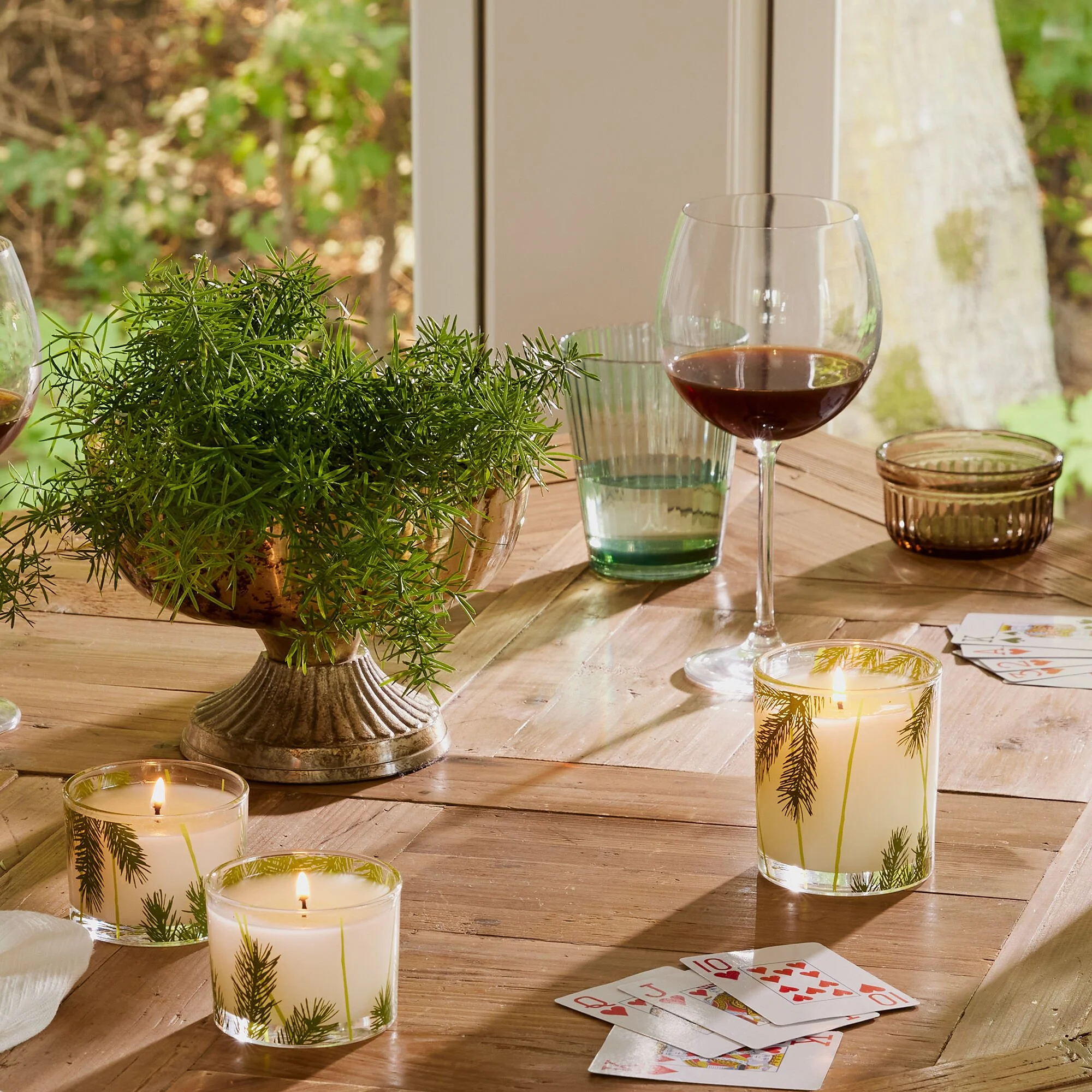 Thymes Poured Candle Set Pine Needle Design Frasier Fir