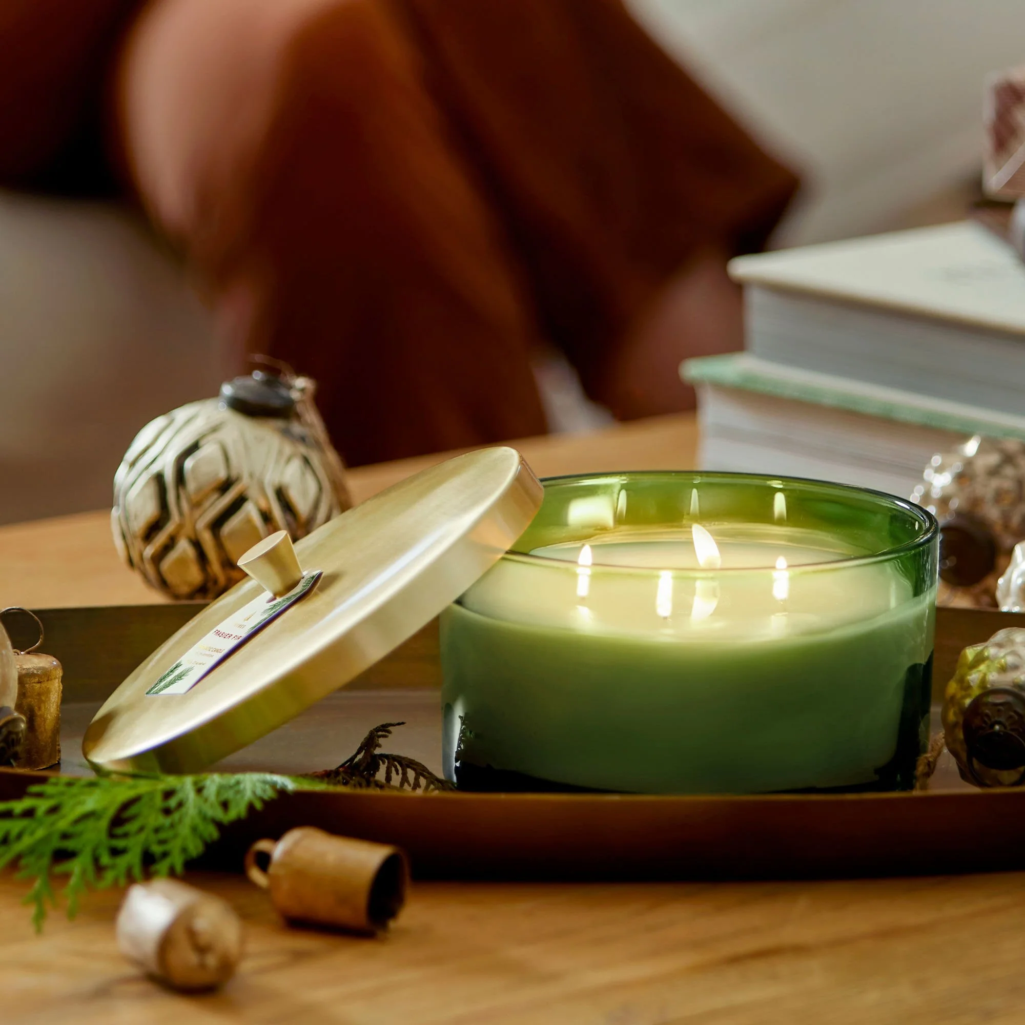 Thymes Frasier Fir Heritage Poured 4-Wick Candle 21oz