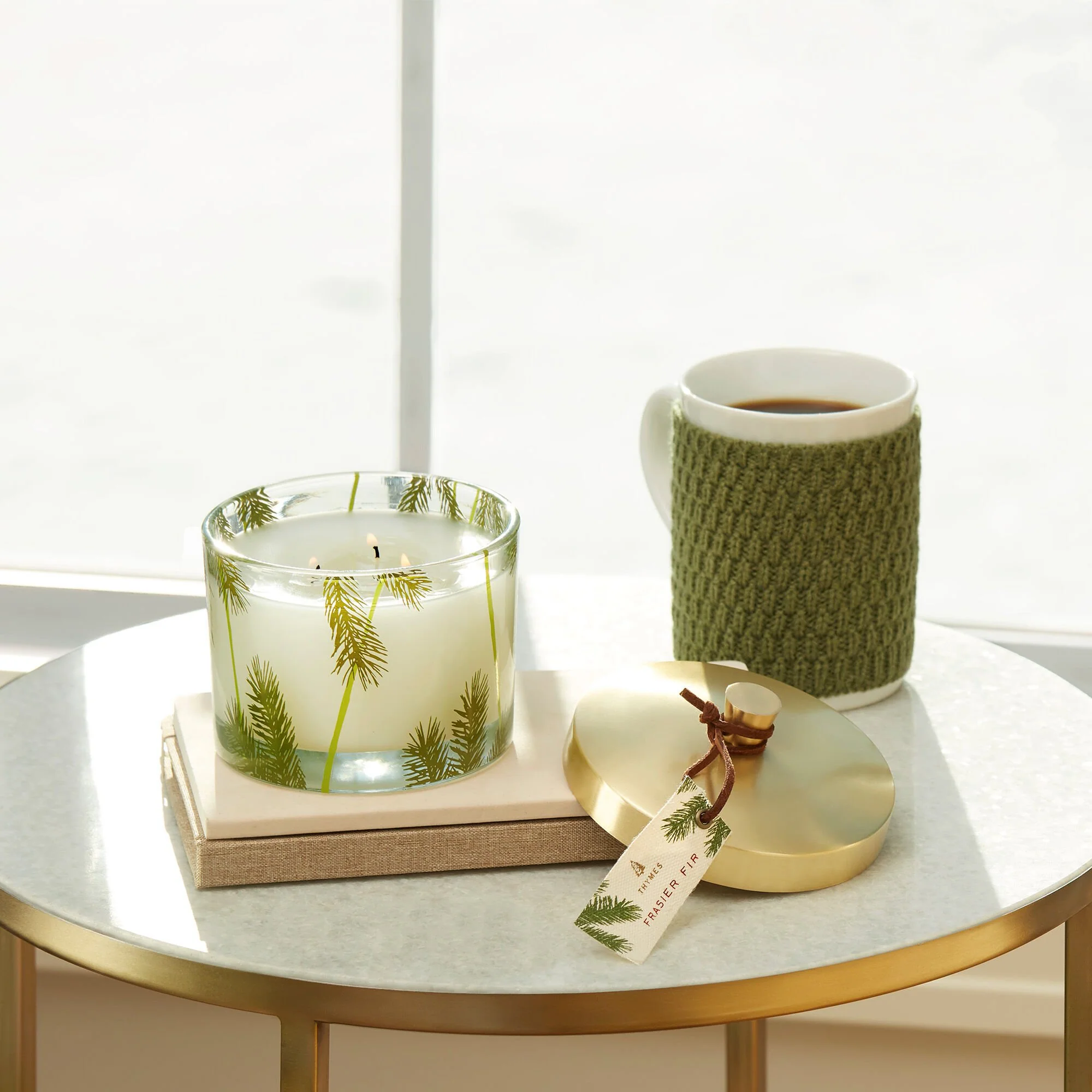 Thymes Poured Candle 3-Wick Pine Needle Frasier Fir