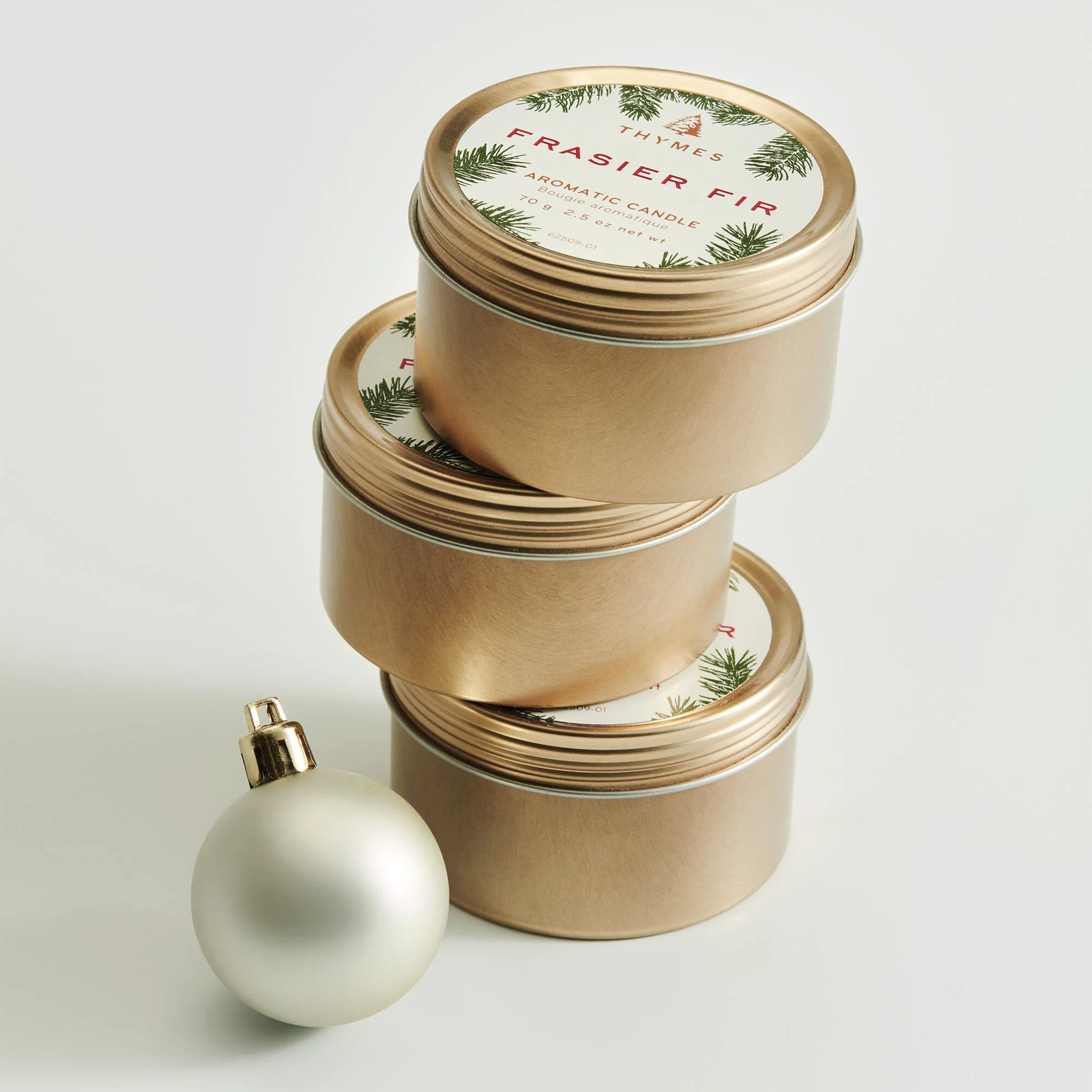 Thymes Poured Candle Travel Tin Frasier Fir