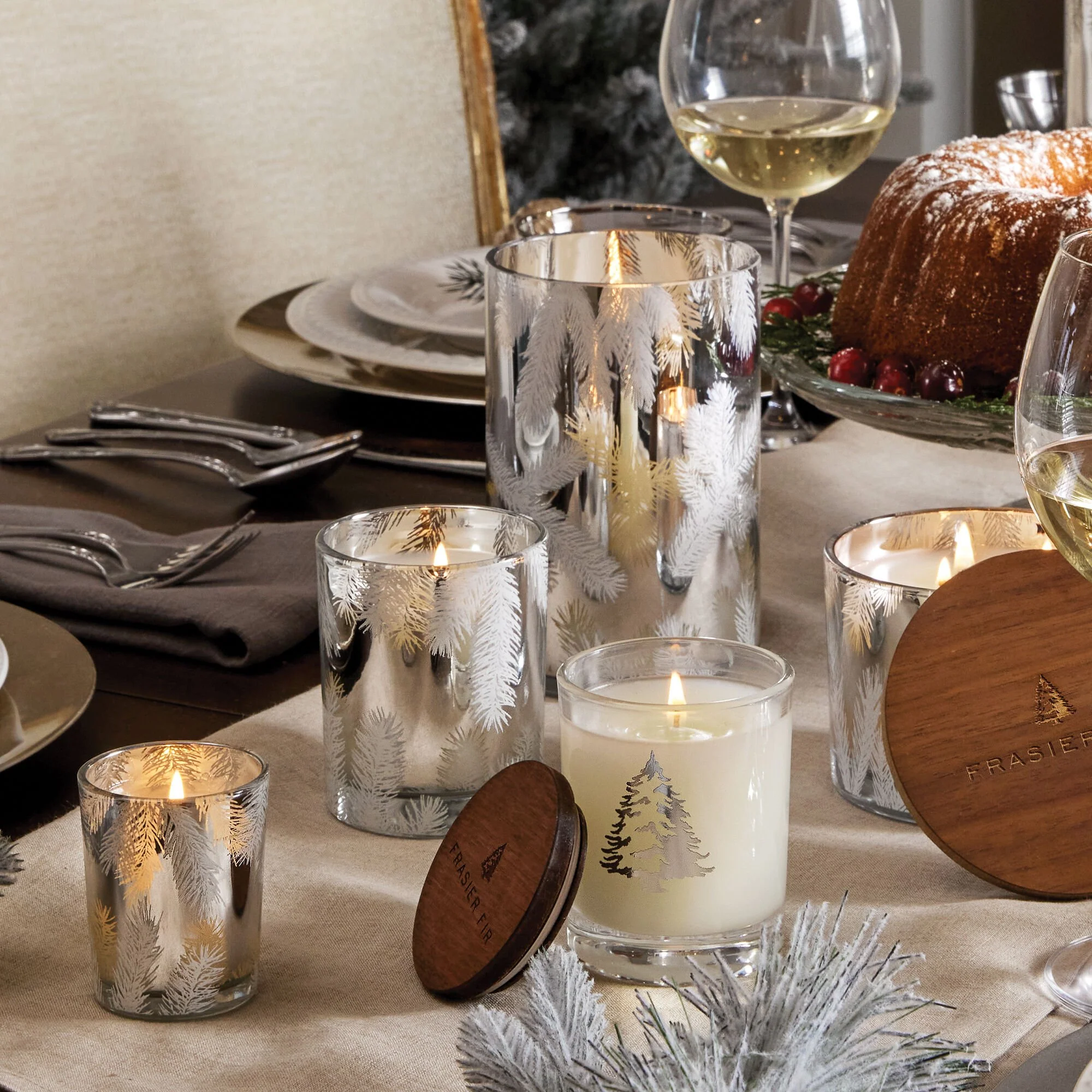 Thymes Statement Poured Candle 3-Wick Medium Frasier Fir