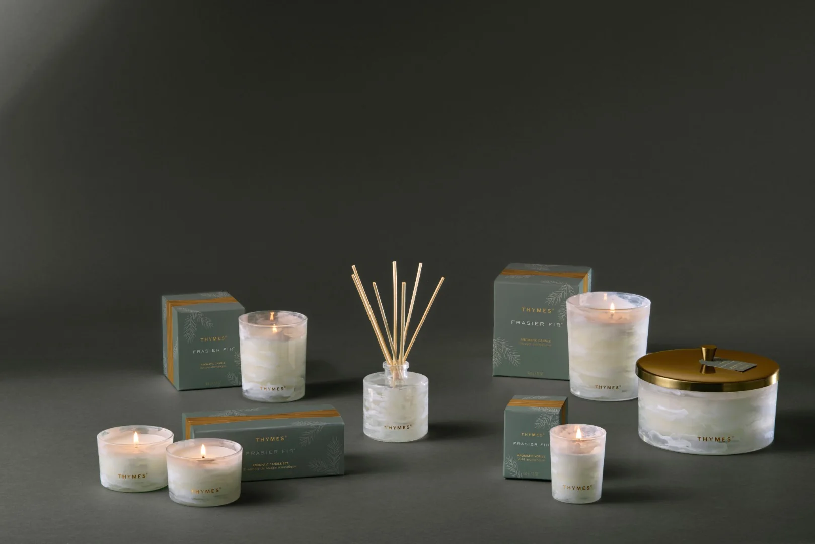 Thymes Votive Candle Frasier Fir Tidings  2oz