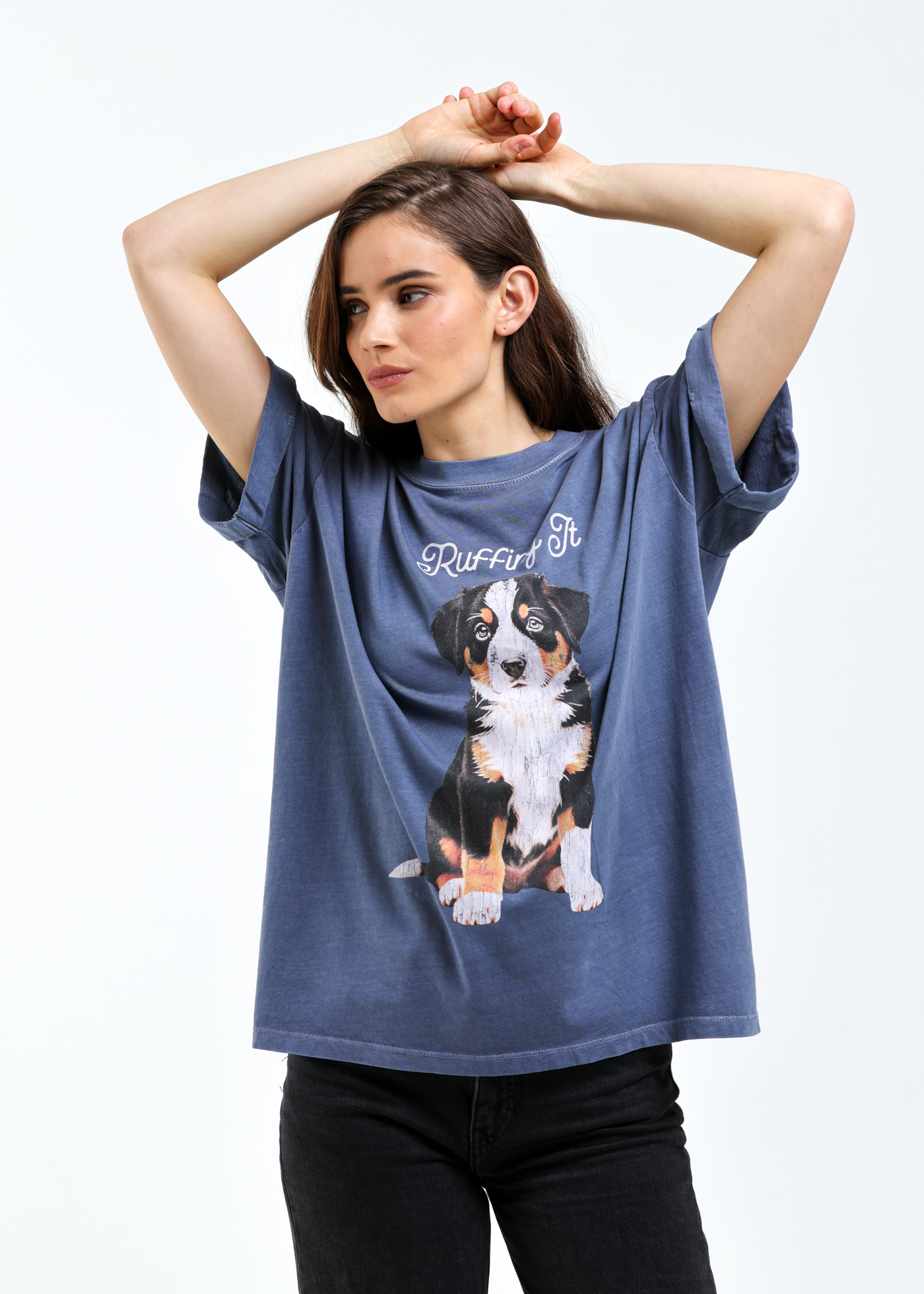 Girl Dangerous Ruffing it Boyfriend Tee