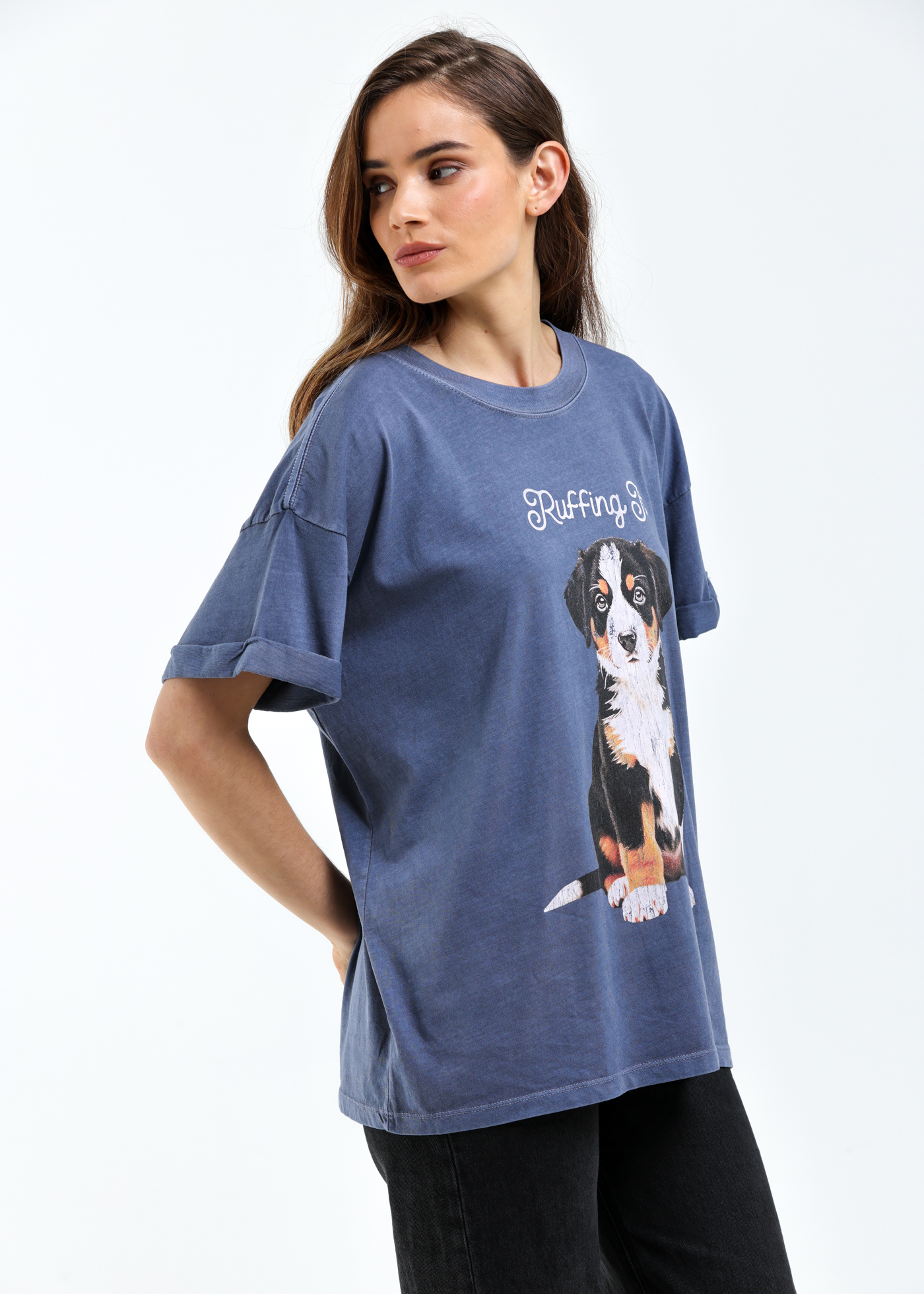 Girl Dangerous Ruffing it Boyfriend Tee