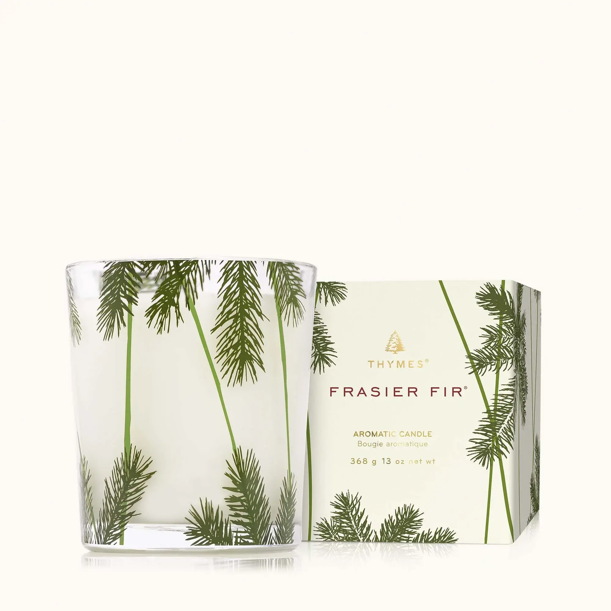 Thymes Poured Candle Pine Needle Design  Frasier Fir