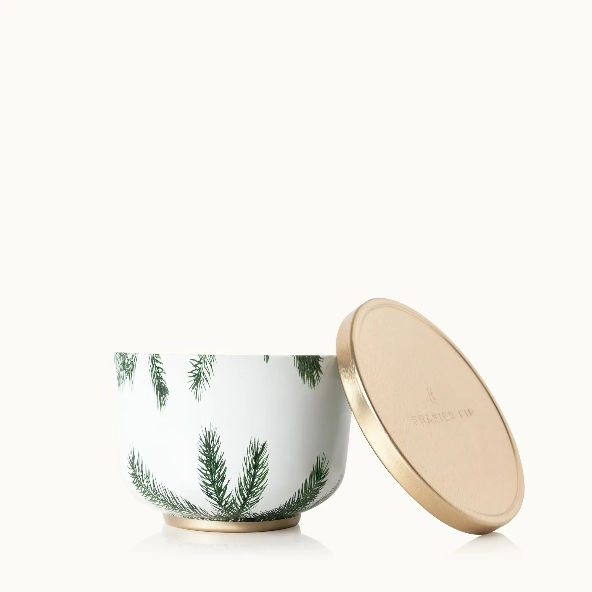 Thymes Poured Candle Tin Gold Frasier Fir