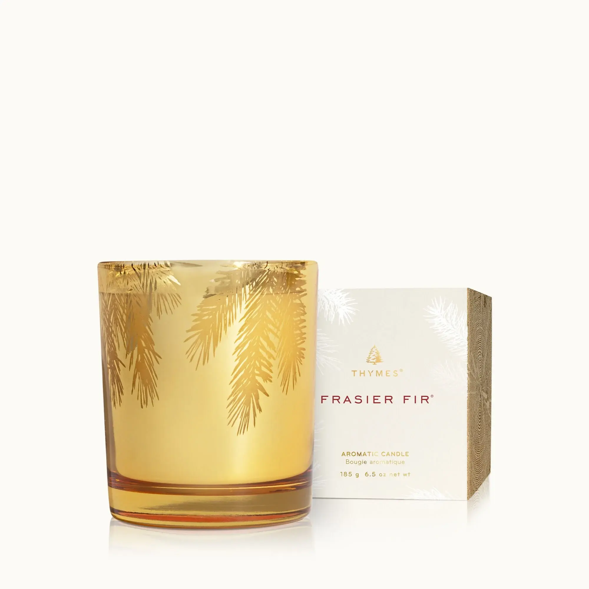 Thymes Poured Candle Gold Pine Needle Frasier Fir 6.5oz